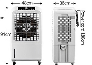 150W 220V Endüstriyel Su Hava Soğutucu 7.5H Uzaktan Kumanda Zamanlayıcı Klima